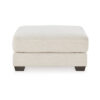 42 Inch Ottoman, Oversized Cushion, Modern Style, Soft Beige Polyester