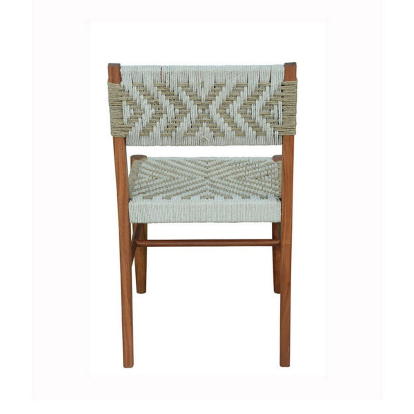 150220266991a76b46f39.jpeg Cero 21 Inch Dining Chair, Woven Cotton Seat and Back, Brown, Gray