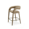 150220266991a81e63340.jpeg Cid Taya 26 Inch Counter Stool Chair, Tapered Legs, Tan Faux Leather