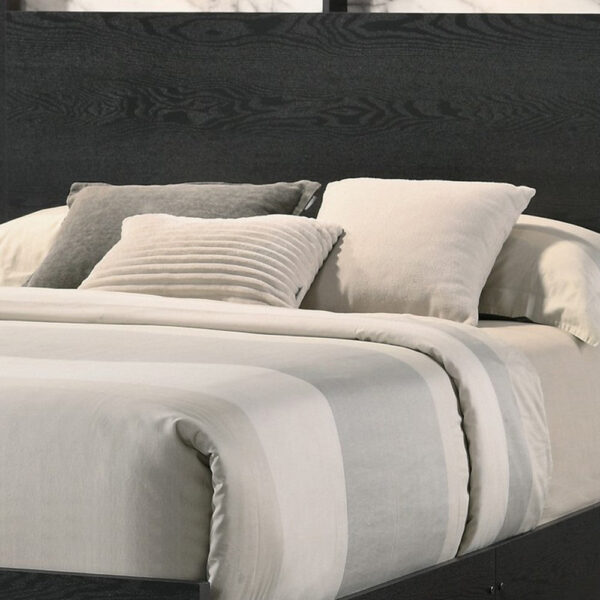 150220266991a8bbf1535.jpeg Yoh Queen Size Bed, Wood, Headboard with Lights and Shelves, Black