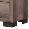 150220266991a8cb31e9d.jpeg Rangley 24 Inch Nightstand, 2 Drawers, Chrome Metal Handles, Brown Wood