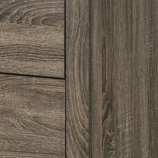 Shannon 45 Inch Tall Dresser Chest, Wood, Metal Handles, 4 Drawers, Brown