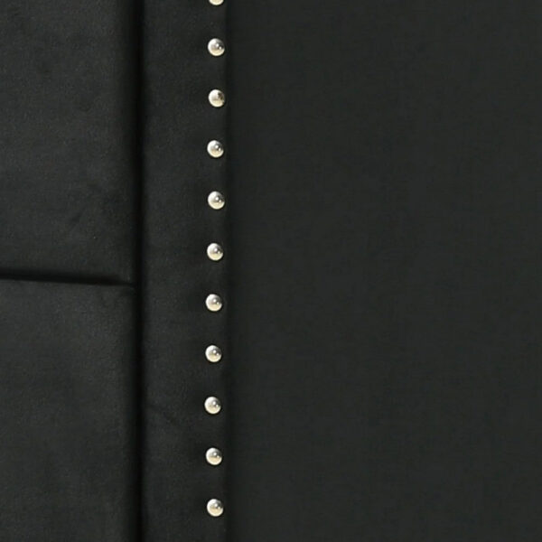 150220266991a91a50e85.jpeg Moha 28 Inch Nightstand, Wood, 2 Drawers, Metal Handles, Black Velvet