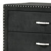 150220266991a92b8f3ac.jpeg Moha 50 Inch Tall Dresser Chest, 5 Drawers, Metal Handles, Black Velvet