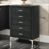 150220266991a935686d3.jpeg Moha 50 Inch Tall Dresser Chest, 5 Drawers, Metal Handles, Black Velvet