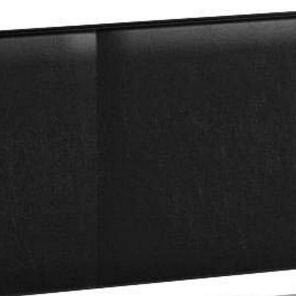 Shirin Full Size Bed, Wood, Nailhead Trim, Upholstered Headboard, Black