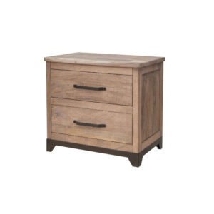 150220266991a982c531f.jpeg Umey 29 Inch Nightstand, Drawers, Metal Handles, Support Legs, Wood, Brown