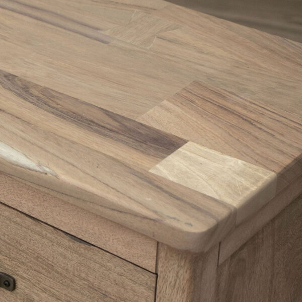 Umey 29 Inch Nightstand, Drawers, Metal Handles, Support Legs, Wood, Brown