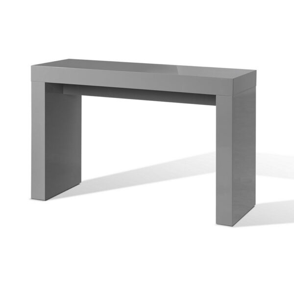150220266991a9a1722bf.jpeg Libi 47 Inch Console Table, Minimalist Rectangular Top, Lacquered Gray