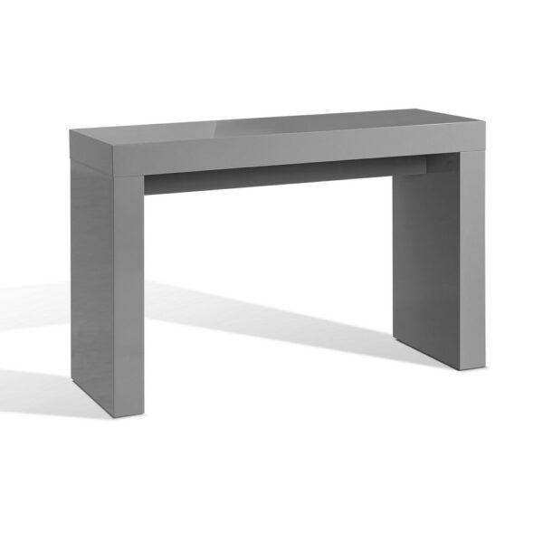 150220266991a9a68c40e.jpeg Libi 47 Inch Console Table, Minimalist Rectangular Top, Lacquered Gray