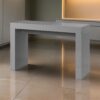 150220266991a9ae034dc.jpeg Libi 47 Inch Console Table, Minimalist Rectangular Top, Lacquered Gray