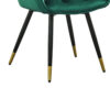 150220266991aaa87b070.jpeg 25 Inch Accent Dining Chair, Curved Back, Gold, Green Velvet Upholstery