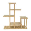 67 Inch Flower, Plant Stand, Multi Tier Shelf Design, Natural Teak Wood