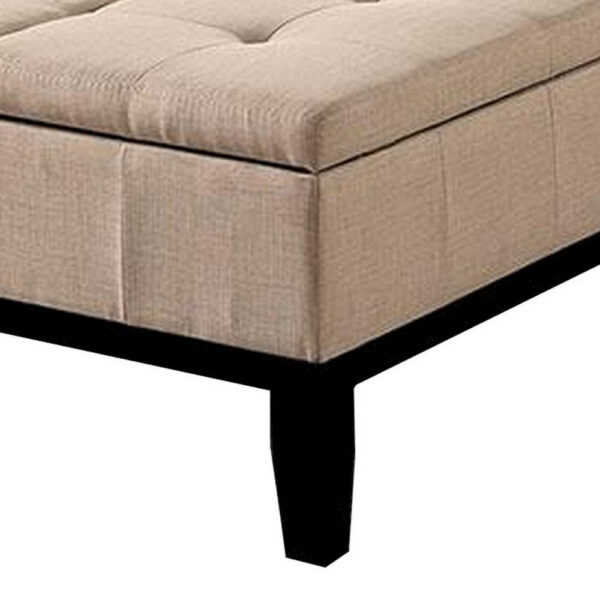 150220266991ab738c00e.jpeg Orin 36 Inch Ottoman, Split Storage Lid, Tufted Beige Upholstery, Wood