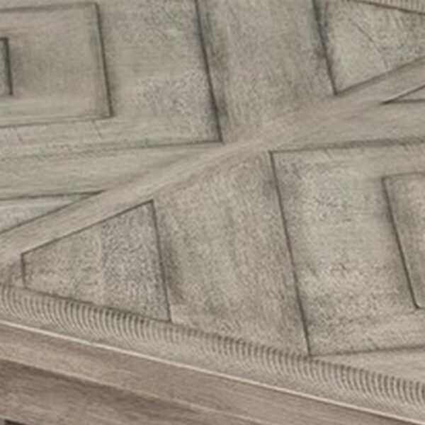 Lais 60 Inch Dining Table, Rectangular, Diamond Wood Grain Pattern, Gray