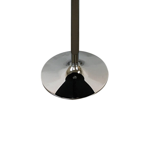 Mari 36 Inch Dining Table, Smooth Black Round Top and Stainless Steel Base