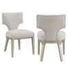 150220266991ad354a97c.jpeg Kyna 21 Inch Side Dining Chair Set of 2, Curved Backrest, Champagne Linen
