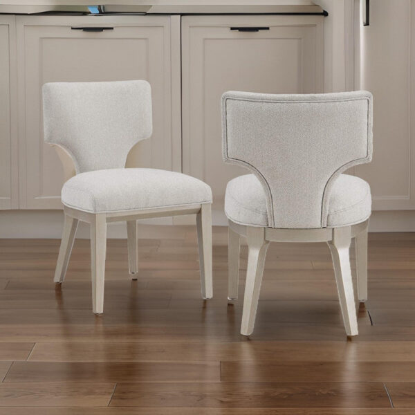 150220266991ad41197e3.jpeg Kyna 21 Inch Side Dining Chair Set of 2, Curved Backrest, Champagne Linen
