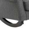 150220266991ad607f200.jpeg 34 Inch Rocking Chair, Wood Frame, Channel Tufted Gray Fabric Upholstery