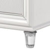 150220266991adef4732a.jpeg Rara 30 Inch Nightstand, 2 Drawers, Mirror Trim, Acrylic Legs, White