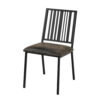 Nori 24 Inch Side Dining Chair Set of 2, Slatted Back, Faux Leather, Black
