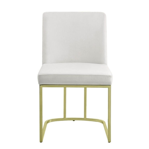 150220266991ae6504a91.jpeg 24 Inch Side Dining Chair Set of 2, Soft Off White Velvet, Gold Metal Base