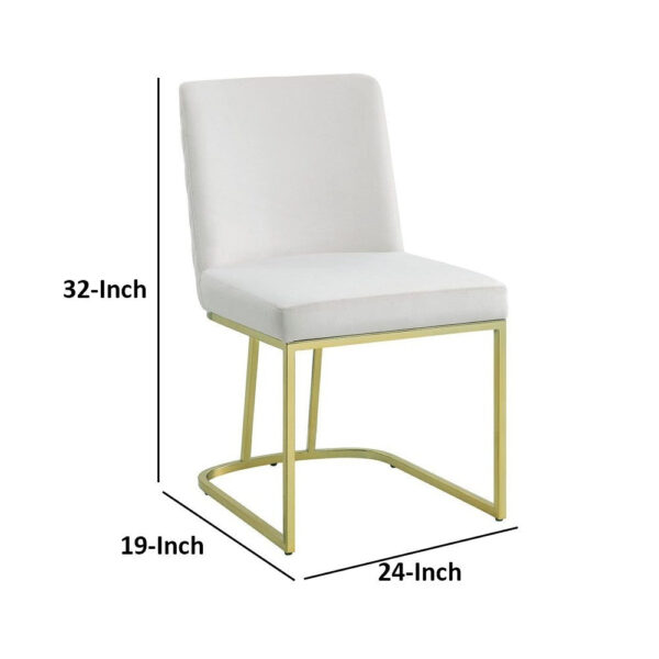 150220266991ae6cf15ce.jpeg 24 Inch Side Dining Chair Set of 2, Soft Off White Velvet, Gold Metal Base