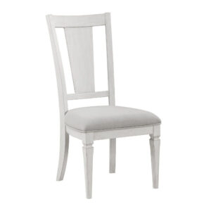 150220266991ae8198879.jpeg Kate 24 Inch Side Dining Chair Set of 2, Light Gray Linen, White Wood Frame