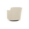 Leena 35 Inch Swivel Accent Chair, Soft Beige Linen Polyester, Reversible