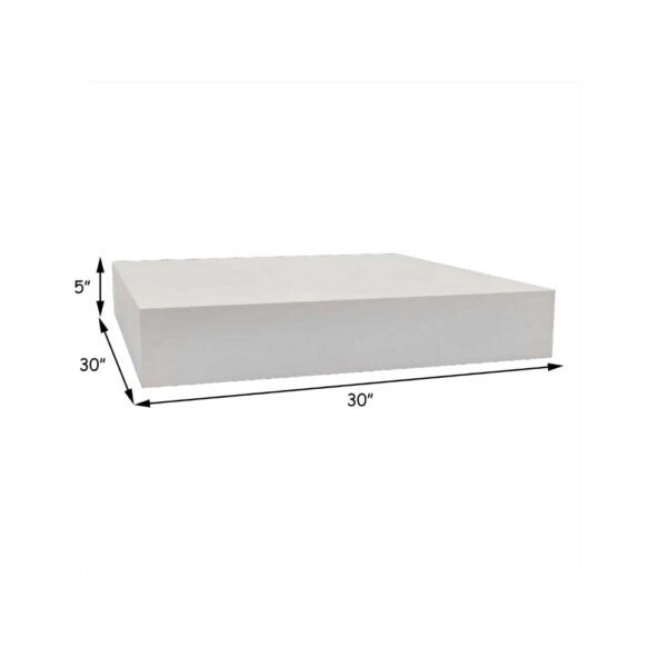 30 Inch Square Display Platform, Thick Wooden Durable Riser, White Finish