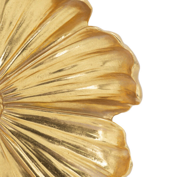 150220266991af5067570.jpeg Dazzle 11, 12 Inch Floral Hanging Wall Accent Set of 2, 3 Dimensional, Gold