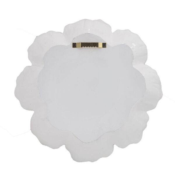 150220266991af5e621ae.jpeg Dazzle 11, 12 Inch Floral Wall Accent Set of 2, White Resin 3 Dimensional