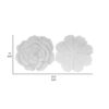 150220266991af60d5571.jpeg Dazzle 11, 12 Inch Floral Wall Accent Set of 2, White Resin 3 Dimensional
