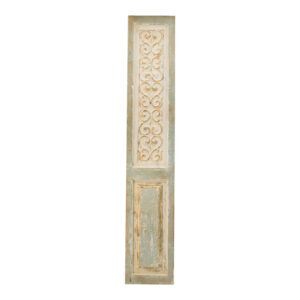 79 Inch Tall Decorative Carved Wood Panel Wall Art, Fir Wood, Beige, Gray