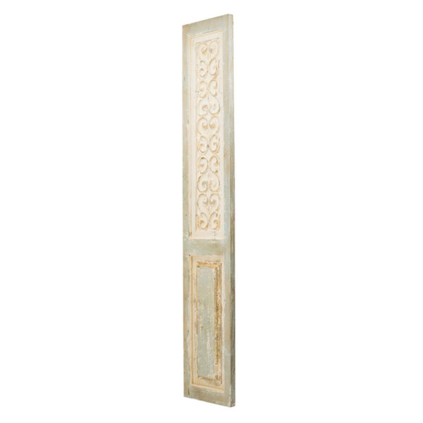 79 Inch Tall Decorative Carved Wood Panel Wall Art, Fir Wood, Beige, Gray