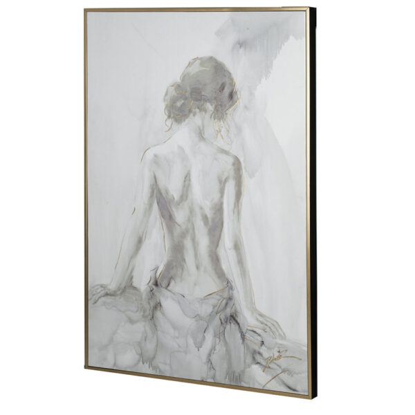 150220266991af9fb0af2.jpeg Tia 33 x 49 Hanging Wall Art Portrait Set of 2, Gray Feminine Figure Sketch