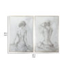 150220266991afa22b985.jpeg Tia 33 x 49 Hanging Wall Art Portrait Set of 2, Gray Feminine Figure Sketch