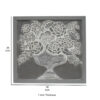 150220266991afc301c95.jpeg 36x36 Inch Wall Art Panel, Carved Flower Vase Design, Gray White Wood