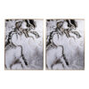 30 x 40 Set of 2 Wall Panels, Home Decor, White Black Marble Design