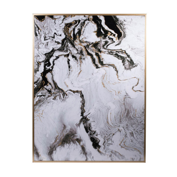 30 x 40 Set of 2 Wall Panels, Home Decor, White Black Marble Design