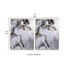 30 x 40 Set of 2 Wall Panels, Home Decor, White Black Marble Design