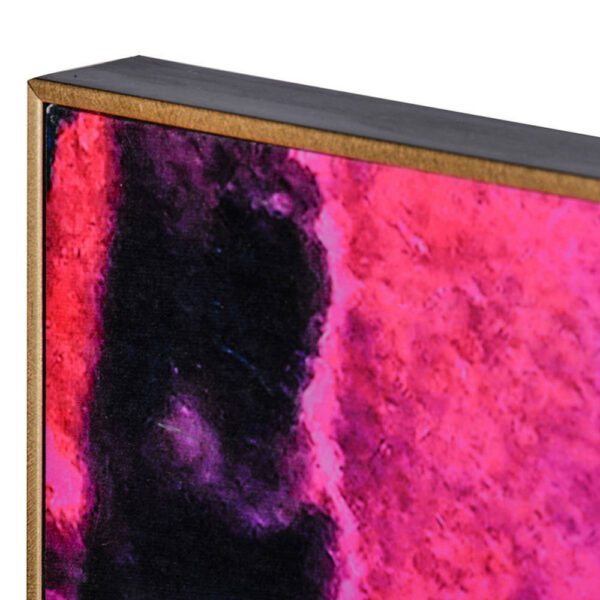 35 x 35 Set of 2 Framed Wall Art Prints, Gold Pink Purple Abstract Painting