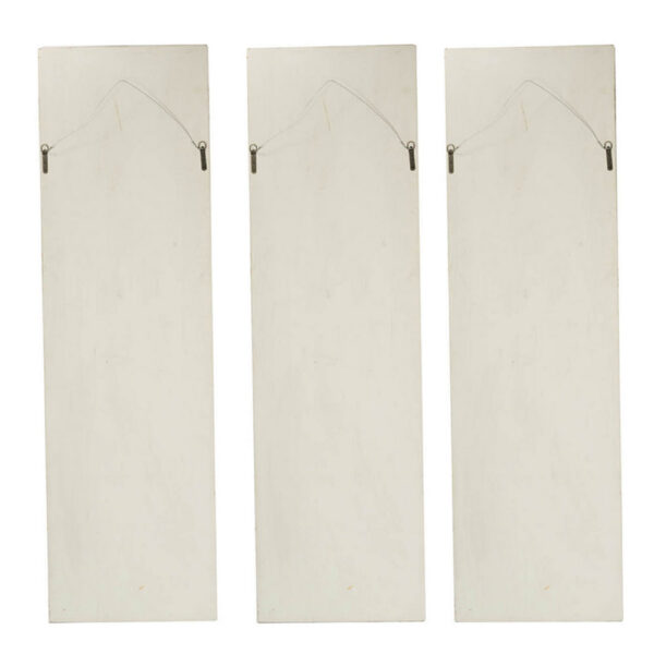 71 Inch Tall Wall Art Panel Set of 3, Traditional Design, Elegant Off White