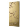 Tim 47 Inch Tall Wall Art Set of 2, Divided Floral Design, Gold, Brown