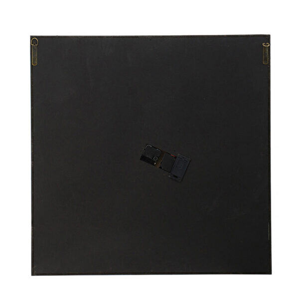 32 Inch Wall Clock, Decorative Gear Design, Square, Iron, White and Brown