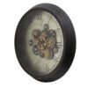 150220266991b0e9976dd.jpeg 28 Inch Wall Clock, Round Vintage Gear Design, Gold and Dark Brown Finish