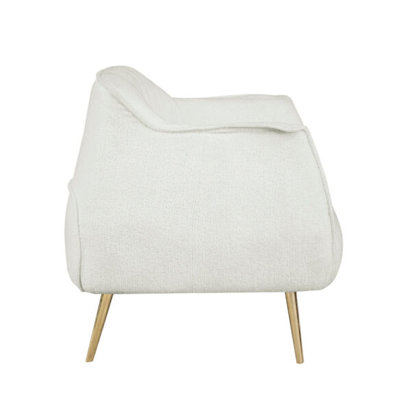 150220266991b1857912c.jpeg 33 Inch Accent Chair Armchair, Soft White Boucle, Gold Metal, Solid Wood