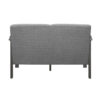 150220266991b1954ce20.jpeg Wiston 50 Inch Loveseat, Gray Polyester, Dark Gray Solid Rubberwood