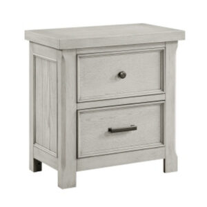 150220266991b24c03e86.jpeg Myna 29 Inch Nightstand with 2 Drawers, Rustic Farmhouse White Oak Veneer