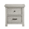 Myna 29 Inch Nightstand with 2 Drawers, Rustic Farmhouse White Oak Veneer